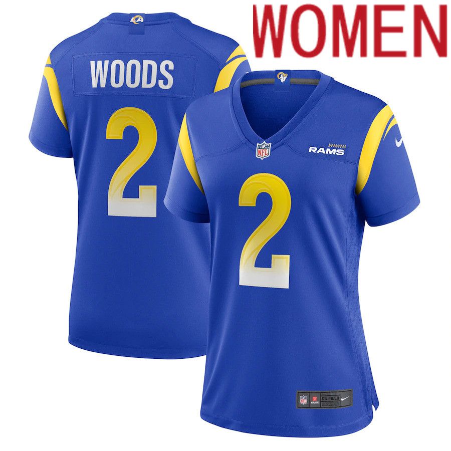 Women Los Angeles Rams 2 Robert Woods Nike Royal Game NFL Jersey